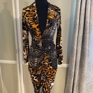 Snake print dress
